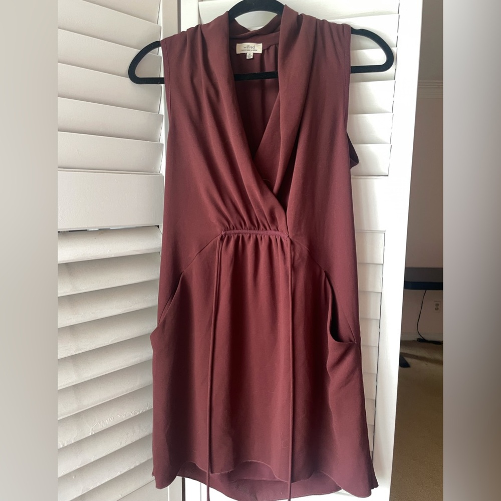 Burgundy Dress - Aritzia